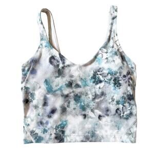 Lululemon Align Tank Top Cropped Built In Shelf Bra Kaleidofloral Multi Nulu